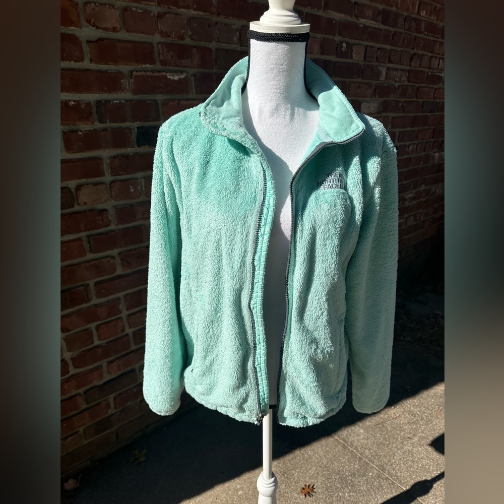Mint Green North Face Osito full zip Jacket
